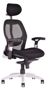 Ergonomická kancelárska stolička na kolieskach Office Pro SATURN – s podrúčkami, viac farieb NET Čierna