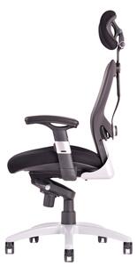 Ergonomická kancelárska stolička na kolieskach Office Pro SATURN – s podrúčkami, viac farieb NET Čierna