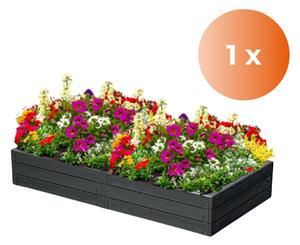 Prosperplast Vyvýšený záhon WOODY 149x75,6x25cm, antracitová