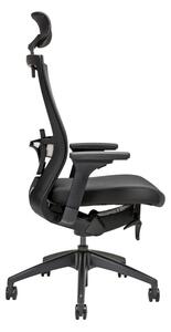 Kancelárska stolička na kolieskach Office More MERENS SP – s podrúčkami a opierkou hlavy Čierna BI 201
