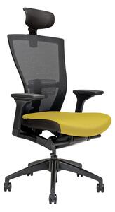 Kancelárska stolička na kolieskach Office More MERENS SP – s podrúčkami a opierkou hlavy Modrá BI 204