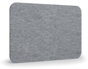 Akustický panel na stenu 120 x 80 cm, okrúhle rohy, sivá