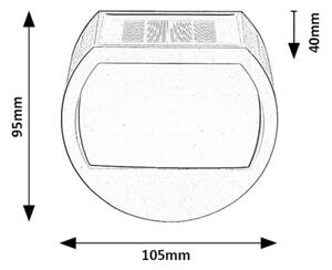 Rabalux 77004 - LED Solárne nástenné svietidlo NARMADA LED/0,5W/1,2V IP44