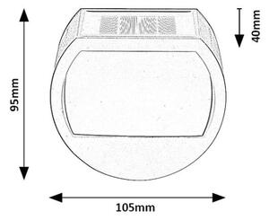 Rabalux 77004 - LED Solárne nástenné svietidlo NARMADA LED/0,5W/1,2V IP44