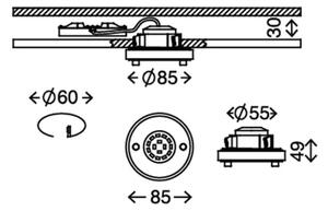 Briloner 7214-019 - LED Kúpeľňové podhľadové svietidlo ATTACH LED/5W/230V IP44