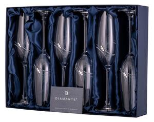 Diamante poháre na šampanské Atlantis s kryštály Swarovski 260 ml 6KS