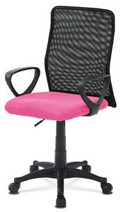Kancelárska stolička na kolieskach PIX – čierna/ružová