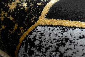 Dywany Łuszczów Kusový koberec Gloss 400B 86 3D geometric black/gold - 240x330 cm