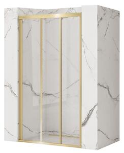 Rea Alex, 3-dielne sprchové posuvné dvere 120x190 cm, zlatá matná, REA-K2501
