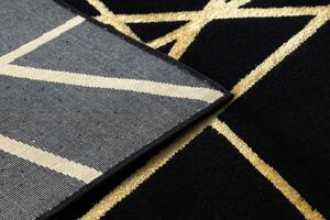 Dywany Łuszczów Kusový koberec Gloss 406C 86 geometric black/gold - 120x170 cm