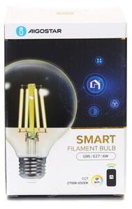 LED Stmievateľná žiarovka FILAMENT G95 E27/6W/230V 2700-6500K Wi-Fi - Aigostar
