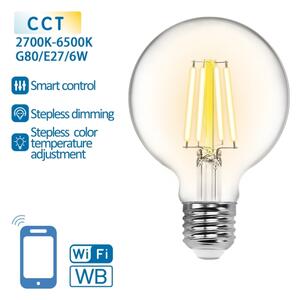 LED Stmievateľná žiarovka FILAMENT G80 E27/6W/230V 2700-6500K Wi-Fi - Aigostar