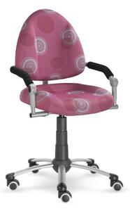 Rastúca detská stolička na kolieskach Mayer FREAKY – s podrúčkami Aquaclean ružová 2436 08 30 370