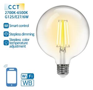 LED Stmievateľná žiarovka FILAMENT G125 E27/6W/230V 2700-6500K Wi-Fi - Aigostar