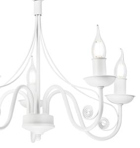 Luster na reťazi DONATO 5xE14/40W/230V biela
