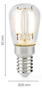 Nedis LBCRFE14T26 - LED Žiarovka do chladničky T26 E14/2W/230V 2700K