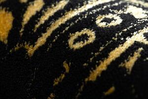 Dywany Łuszczów Kusový koberec Gloss 408C 86 glamour black/gold - 80x150 cm