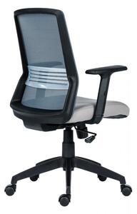 Kancelárska stolička na kolieskach Antares NOVELLO – s lakťovými opierkami, čierna alebo sivá Šedá
