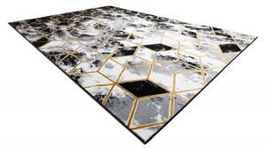 Dywany Łuszczów Kusový koberec Gloss 409A 82 3D cubes black/gold/grey - 240x330 cm
