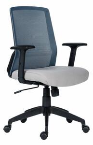 Kancelárska stolička na kolieskach Antares NOVELLO – s lakťovými opierkami, čierna alebo sivá Šedá