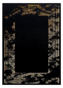 Dywany Łuszczów Kusový koberec Gloss 408C 86 glamour black/gold - 120x170 cm