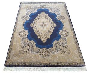 DY Hodvábny exkluzívny koberec Qum Silk 02 - modrá Rozmer: 160x230 cm