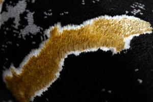 Dywany Łuszczów Kusový koberec Gloss 410A 86 3D mramor black/gold - 80x150 cm