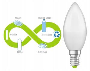 LED Žiarovka z recyklovaného plastu B40 E14/4,9W/230V 4000K - Ledvance