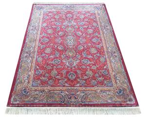 DY Hodvábny exkluzívny koberec Qum Silk 08 - červená Rozmer: 160x230 cm