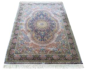DY Hodvábny exkluzívny koberec Qum Silk 09 - modrá Rozmer: 160x230 cm