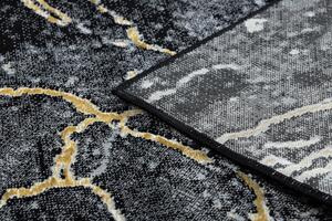 Dywany Łuszczów Kusový koberec Gloss 529A 82 3D mramor black/grey - 80x150 cm
