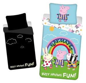 JERRY FABRICS Svietiace obliečky Peppa Pig Fun Bavlna, 140/200, 70/90 cm