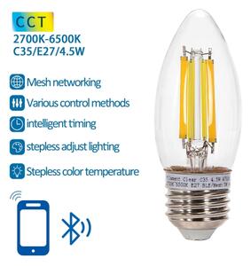 LED Žiarovka FILAMENT C35 E27/4,5W/230V 2700-6500K - Aigostar