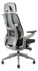 Kancelárska ergonomická stolička Office Pro KARME — viac farieb, s podhlavníkom a podrúčkami Modrá F03