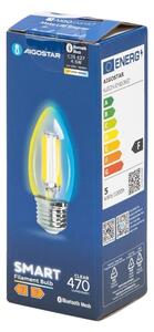 LED Žiarovka FILAMENT C35 E27/4,5W/230V 2700-6500K - Aigostar