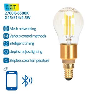 LED Žiarovka FILAMENT G45 E14/4,5W/230V 2700-6500K - Aigostar