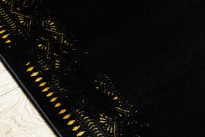 Dywany Łuszczów Behúň Gloss 408C 86 geometric black/gold - 70x200 cm