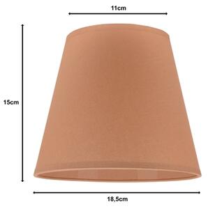 Duolla - Tienidlo k stolnej lampe SOFIA XS E14 pr. 18,5 cm hnedá
