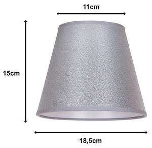 Duolla - Tienidlo k stolnej lampe SOFIA XS E14 pr. 18,5 cm strieborná