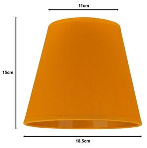 Duolla - Tienidlo k stolnej lampe SOFIA XS E14 pr. 18,5 cm žltá