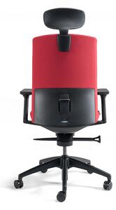 Kancelárska ergonomická stolička BESTUHL J2 SP — viac farieb, s podhlavníkom Červená 202