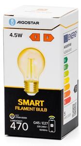 LED Stmievateľná žiarovka FILAMENT G45 E27/4,5W/230V 2700-6500K Wi-Fi - Aigostar