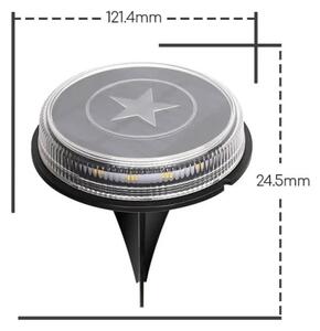 Aigostar - LED Solárna lampa LED/0,6W/5,5V 24,5 cm 3200K IP66 čierna