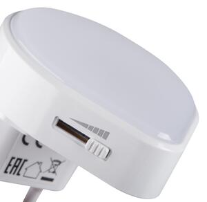 Kanlux 37396 - LED Orientačné svietidlo so senzorom do zásuvky ULOV LED/0,5W/230V