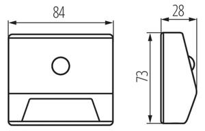 Kanlux 37392 - Zapustené LED svietidlo so senzorom LED/0,3W/3xAAA IP54 biela
