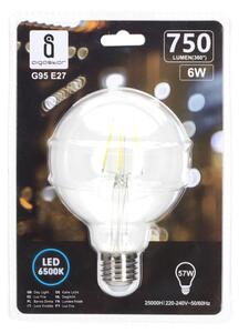LED Žiarovka FILAMENT G95 E27/6W/230V 6500K - Aigostar