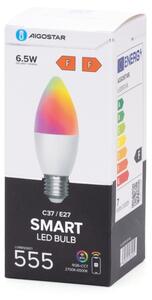 LED RGBW Stmievateľná žiarovka C37 E27/6,5W/230V 2700-6500K Wi-Fi - Aigostar