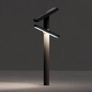 KLEWE LED solárna lampa HELIOSTEPPER, antracitová, zemný hrot, IP65