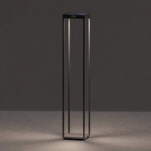 KLEWE LED solárna lampa RADIA MEGA, antracitová, 110 cm, hliník IP65