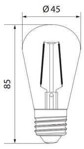 LED Žiarovka LEDSTAR CLASIC ST45 E27/2W/230V 3000K